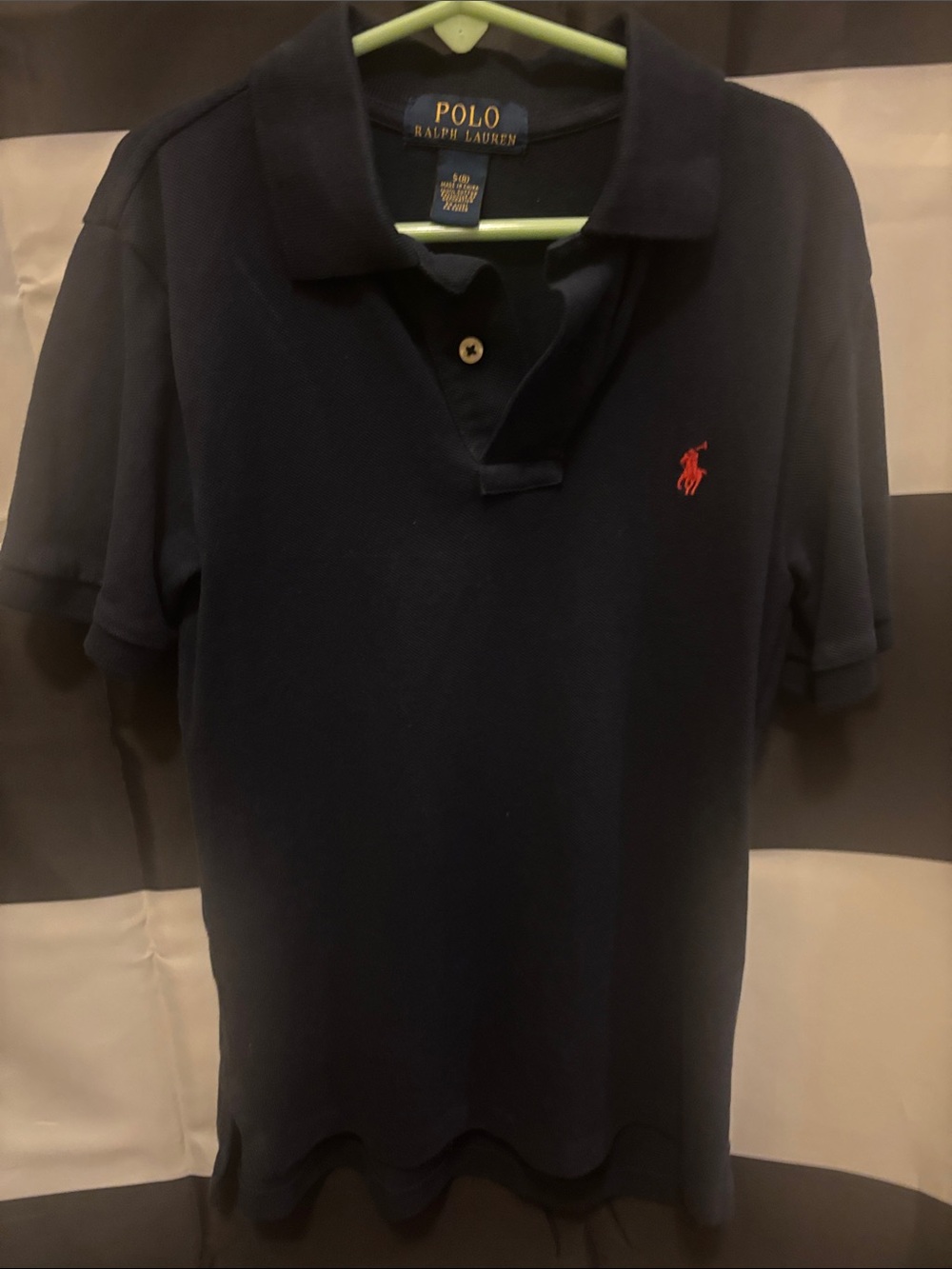 Polo by Ralph Lauren Navy Polo with Red Pony Embroidery